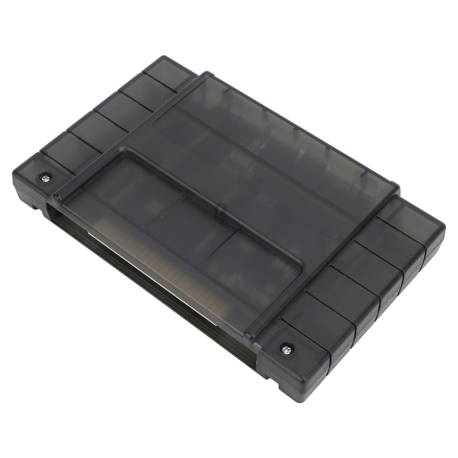 Cartucho de juegos 3000 en 1 V1.0 con tarjeta de memoria de 8 GB para consola SNES, cartucho multijuego compatible con FAT16 y FAT32, función de guardado automático para (Negro transparente)