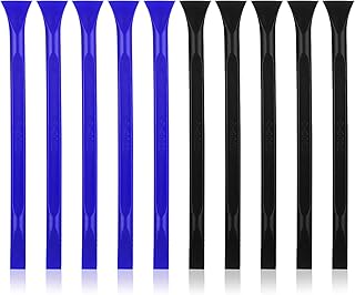 ASTER 10 Pieces Plastic Scraper Tool Carbon Fiber Multi-Purpose Scraper Non-Scratch Cleaning Tool for Tight Spaces, Perfect Scraper to Remove Stickers, Labels, Food, Dirt, Oil Stains