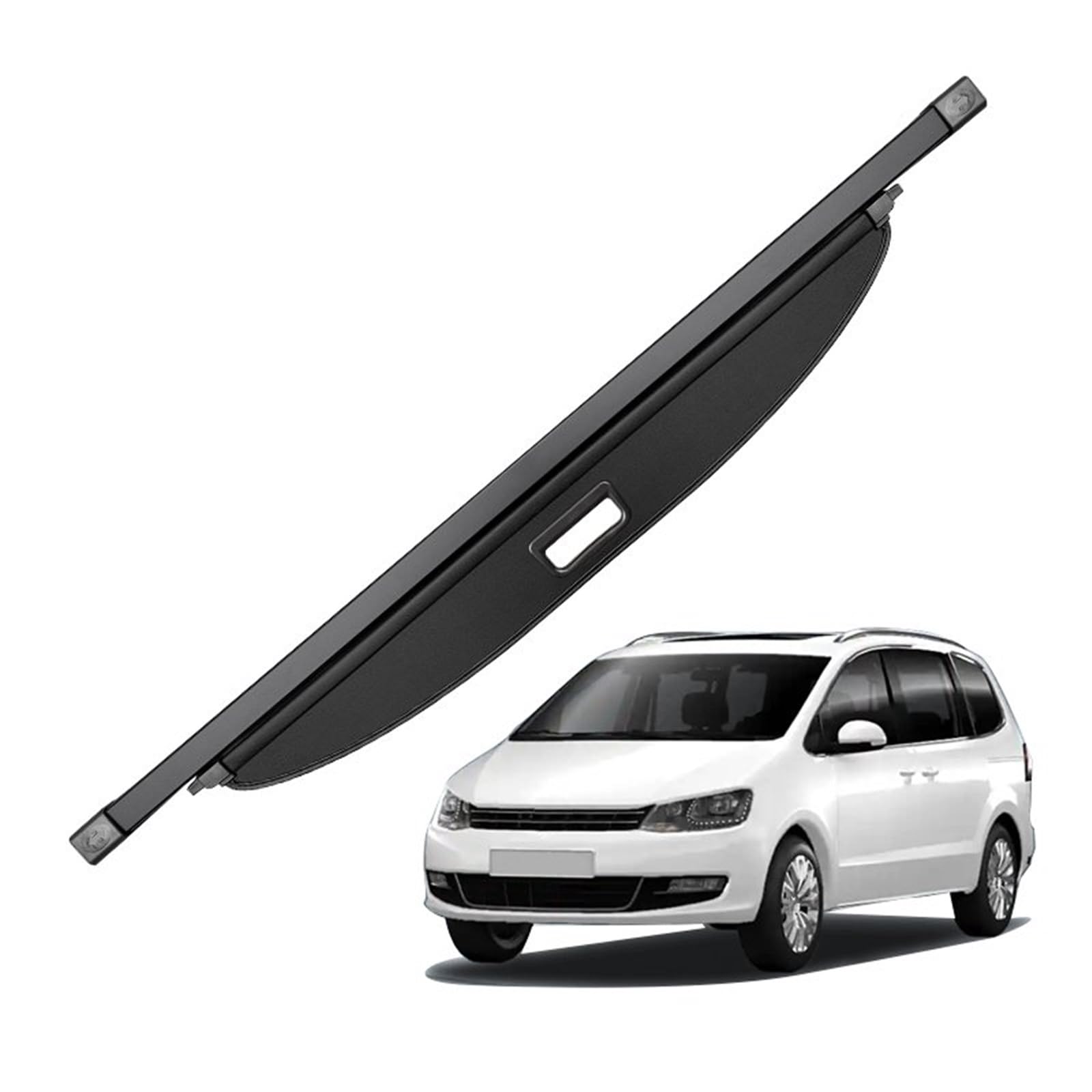Kofferraum-Frachtabdeckung Für VW Für Sharan 2012 2013 2014 2015 2016 2017 2018, Schild-Dekoration, Innen-Privatsphäre, Einziehbar Gepäckraumabdeckung