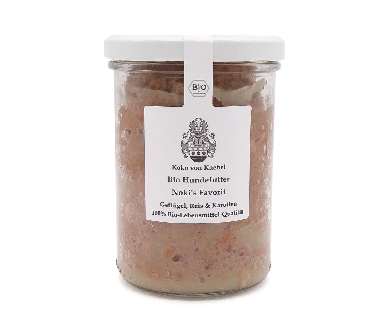 Bio Hundefutter im Glas -Organic Dog Dinner - Bio Hundefutter Gemischt Max  Noki Glas 6 x 370g [Premium Nassfutter] - 100% Bio Qualitt - Koko von  Knebel : Amazon.de: Haustier
