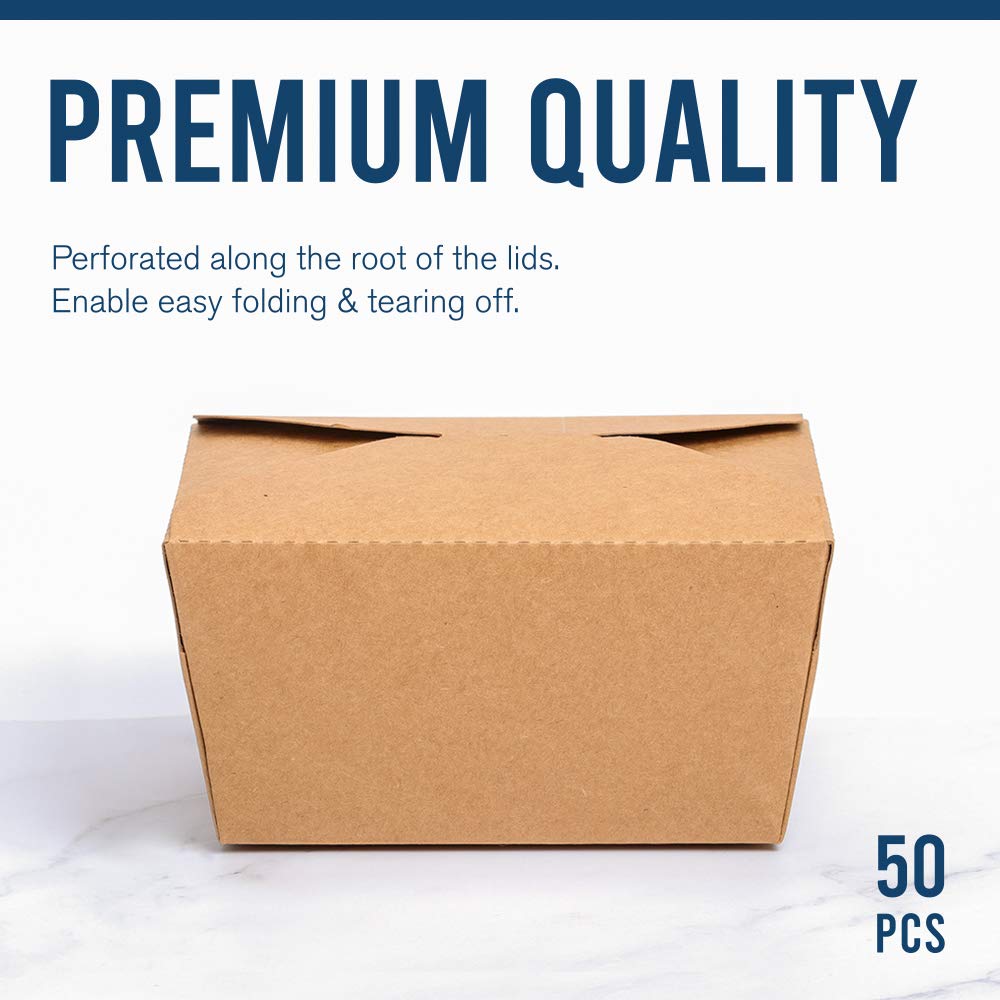To Go Box Containers Microwaveable Kraft Brown Take Out Boxes 27 Oz (50