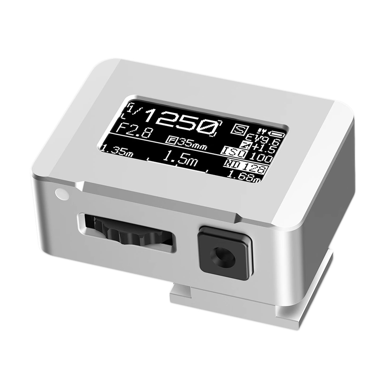 Esposimetro per Fotocamera, Indicatore di Esposizione, Misurazione Media a 30°, con Schermo OLED, Attacco Slitta Fredda, Regolazione ISO, Apertura E velocità Dell'otturatore