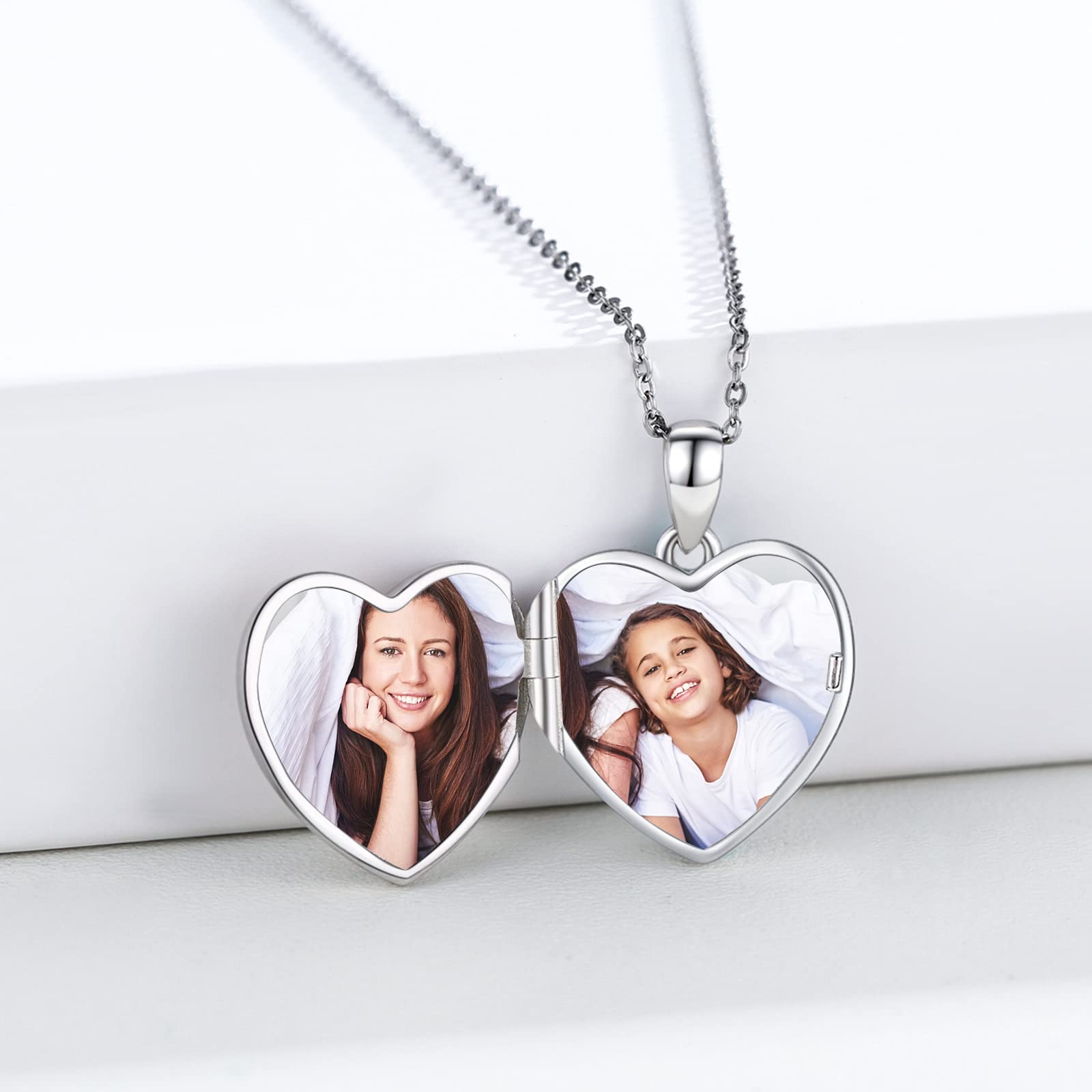 OHAYOO Einhorn Kette mit Bild 925 Sterling Silber Einhorn AnhäNger Medallion Zum Öffnen mit Bild Schmuck Geschenke für Frauen MäDchen Kinder