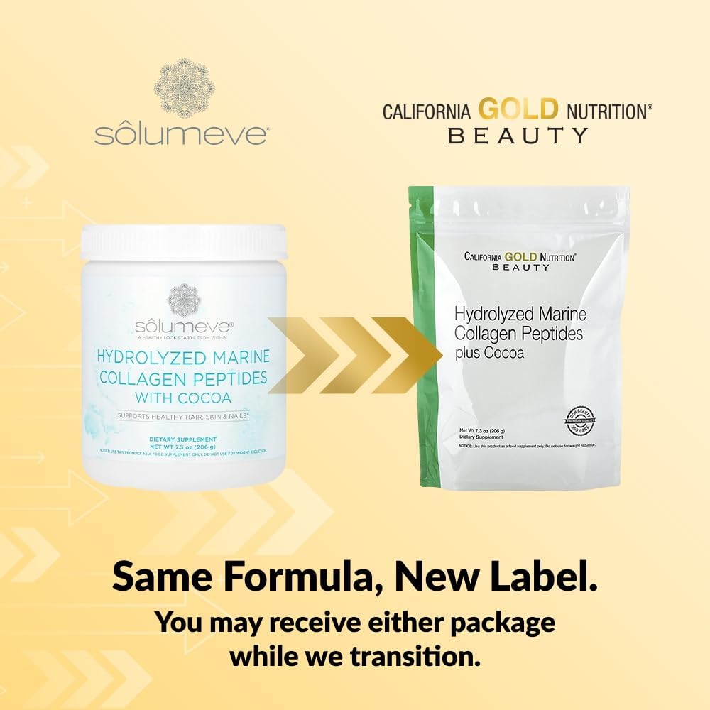 Hydrolyzed Marine Collagen Peptides with Cocoa, 7.3 oz (206 g)