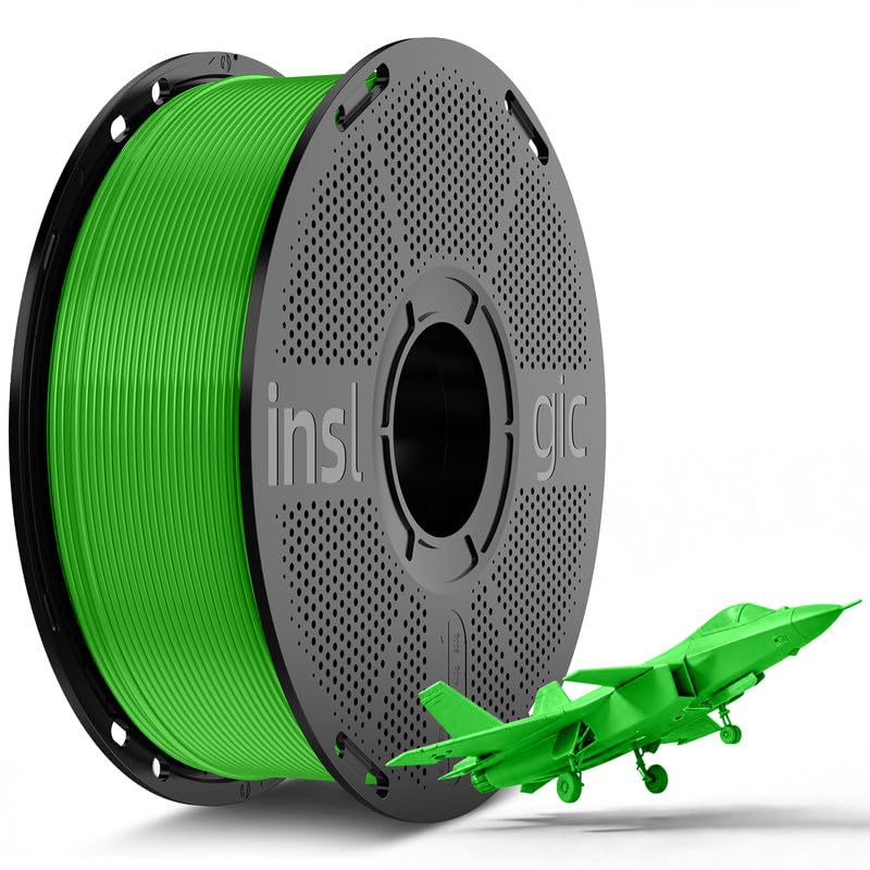Inslogic Pre-Dried PLA Pro 3D Printer Filament 1.75mm Green 1KG