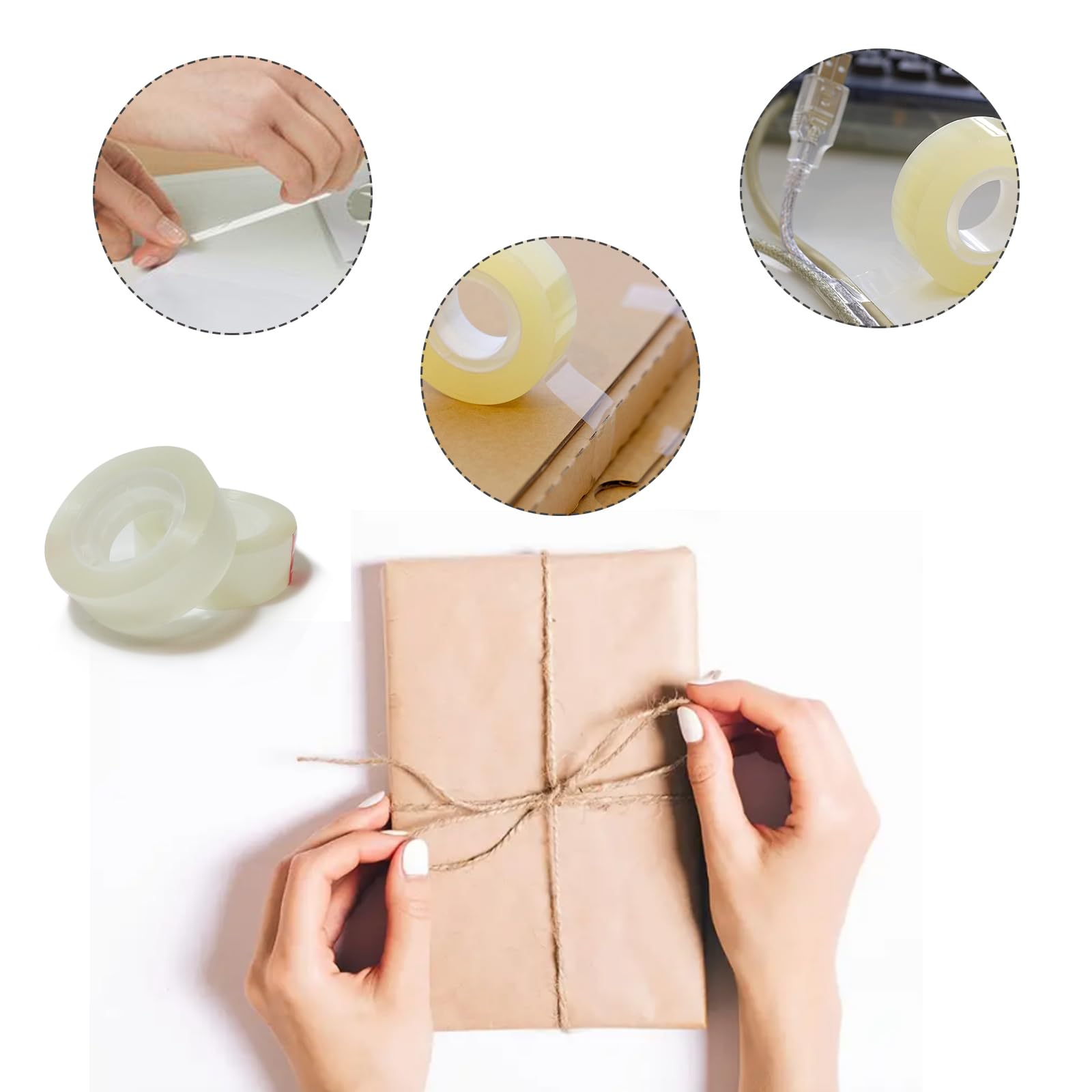 Super Mundo - Celo cinta adhesiva transparente, 36 rollos, 18 mm x 35m, cinta adhesiva, ideal para oficina y hogar (36 rollos)
