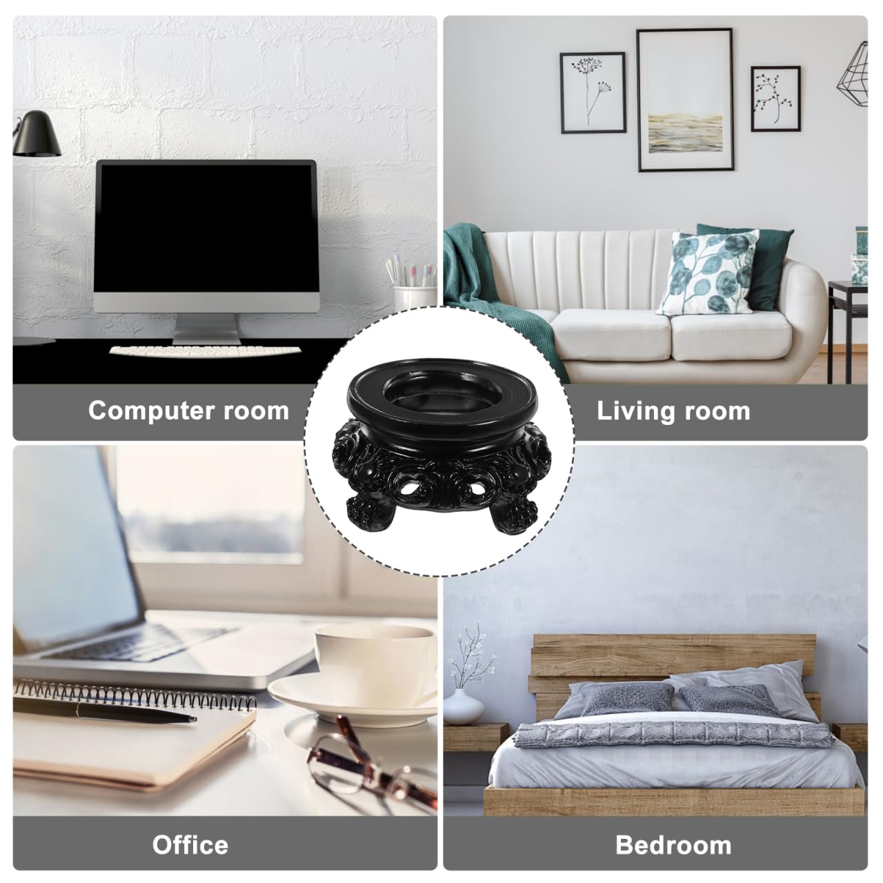 Angoily Support En Bois Pour Boule De Cristal - Support En Bois