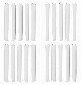 YOMITH Clear Rubber Silicone Strip Wall Protector, Cabinet Door Bumper, Furniture Drawer Safety Stopper, Car Anti Collision Bumper Guard (Pack of 20)