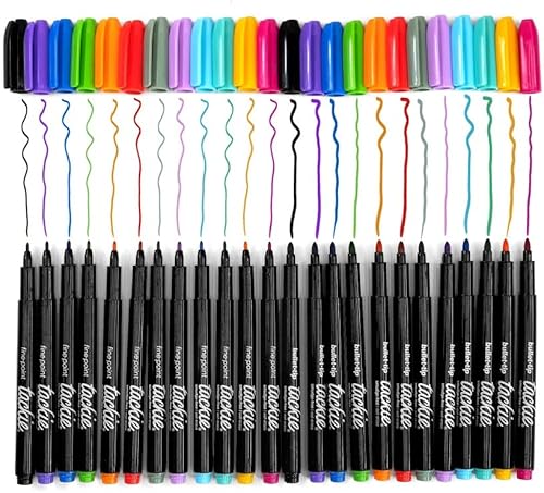 Tackie Marcadores  Bolígrafos de borrado en húmedo sin manchas para borrado en seco, acrílico y tablero de vidrio, punta fina y punta de bala,