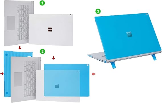 mCover Case Compatible for 2016~2022 13.5 Microsoft Surface Book 1/2 / 3 with Detachable Tablet Display ONLY (NOT Fitting Cheaper Surface Laptop Models) - Aqua