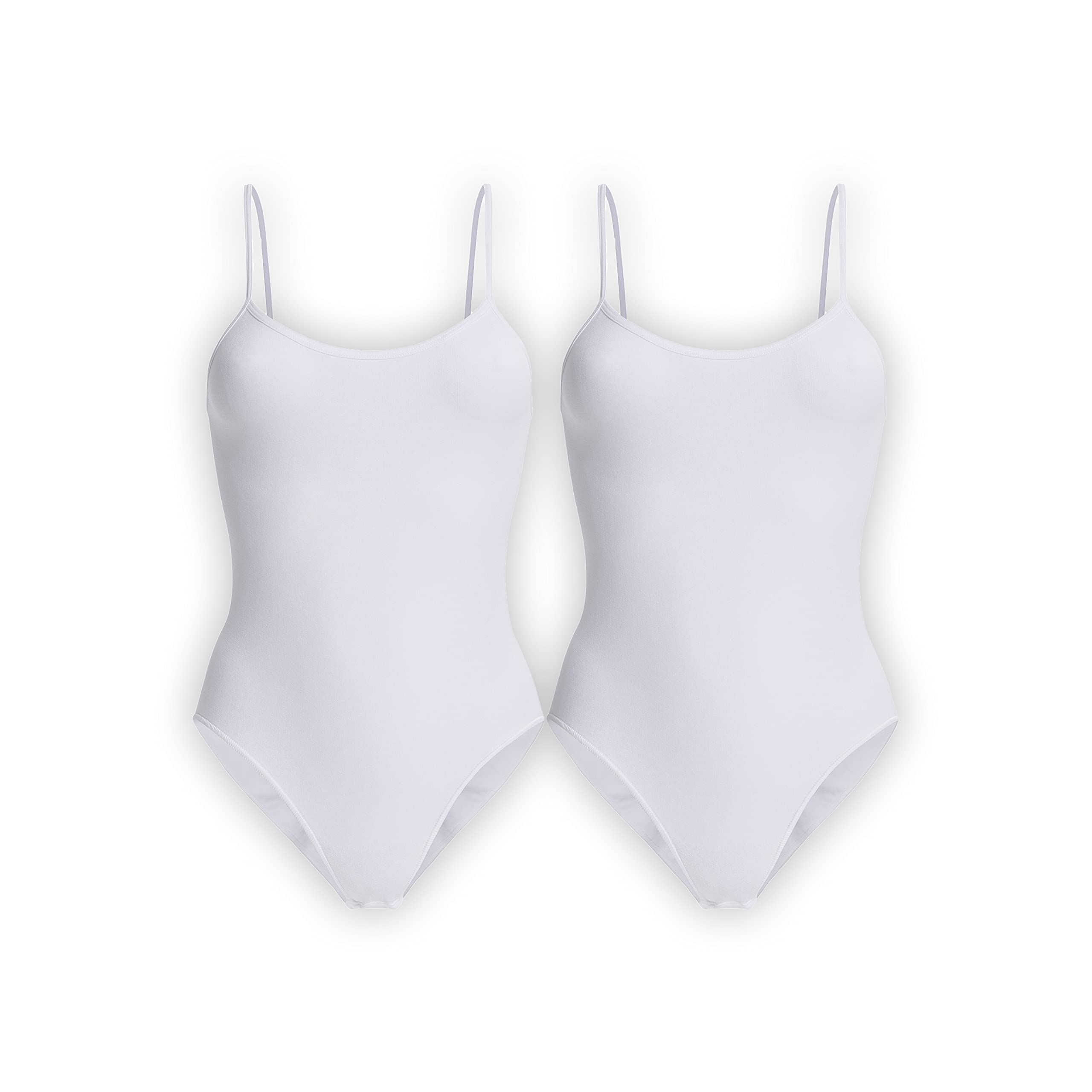 UnsichtBra Set di 2 Body per Donna | Body con Spalline Sottili per Donna | Intimo Confortevole