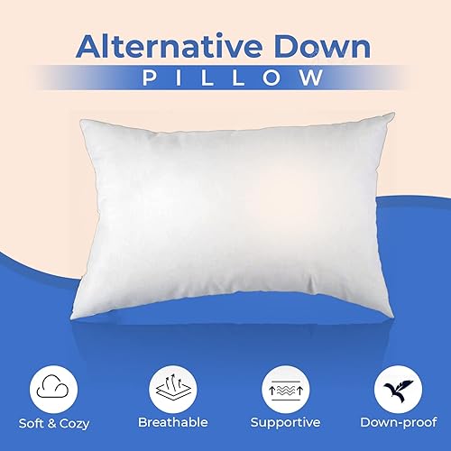 Miniatura 3 de Continental Bedding Downlike - Almohada de cama alternativa, tamaño King (paquete de 2), color blanco, 2 unidades