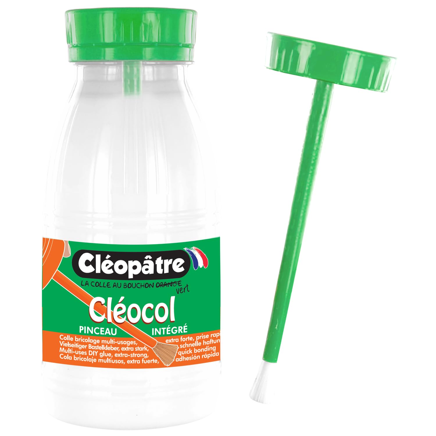 Cleopâtre – Cléocol Colle Blanche Extra-Forte Multi-Usage avec Pinceau Intégré – 250 g