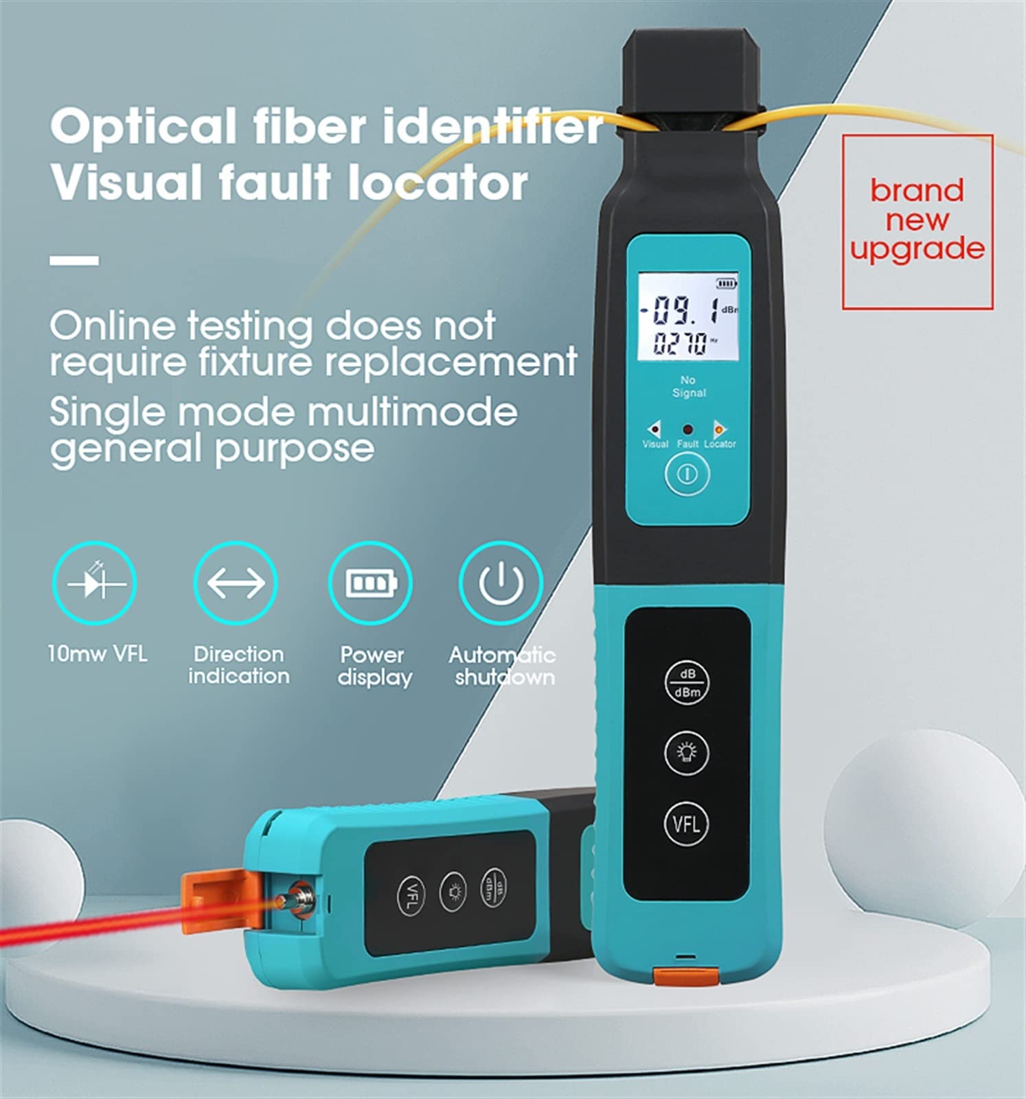 Glasfasertester, AUA-40. Faseroptikkennung Live Fibre Optical Identifier mit eingebautem 10 MW Visual Fault Locator 800-1700nm Sm mm