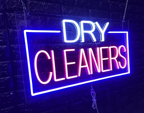 Miniatura 3 de Señal de neón LED para tintorería 33 pulgadas de largo x 18 pulgadas de alto #31072