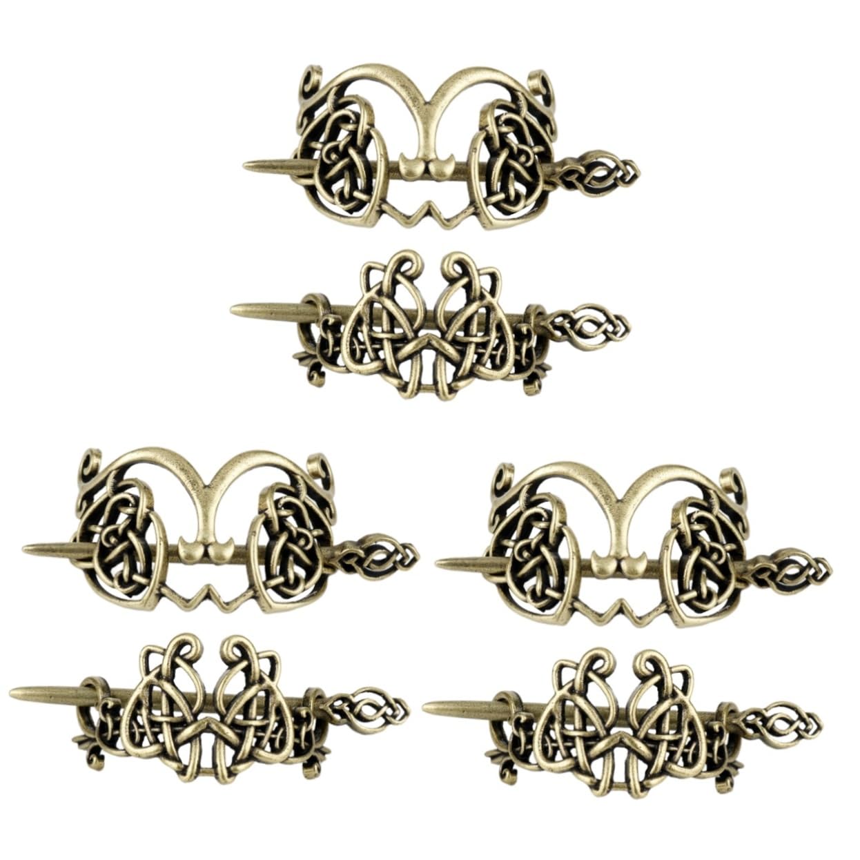 Didiseaon 6 Piezas De Horquilla De Metal Pinzas Para El Cabello Vintage Pasadores De Pelo Nórdicos Vintage Pinza Para El Cabello De Metal Pinzas Para El Cabello Plateadas Pasadores De