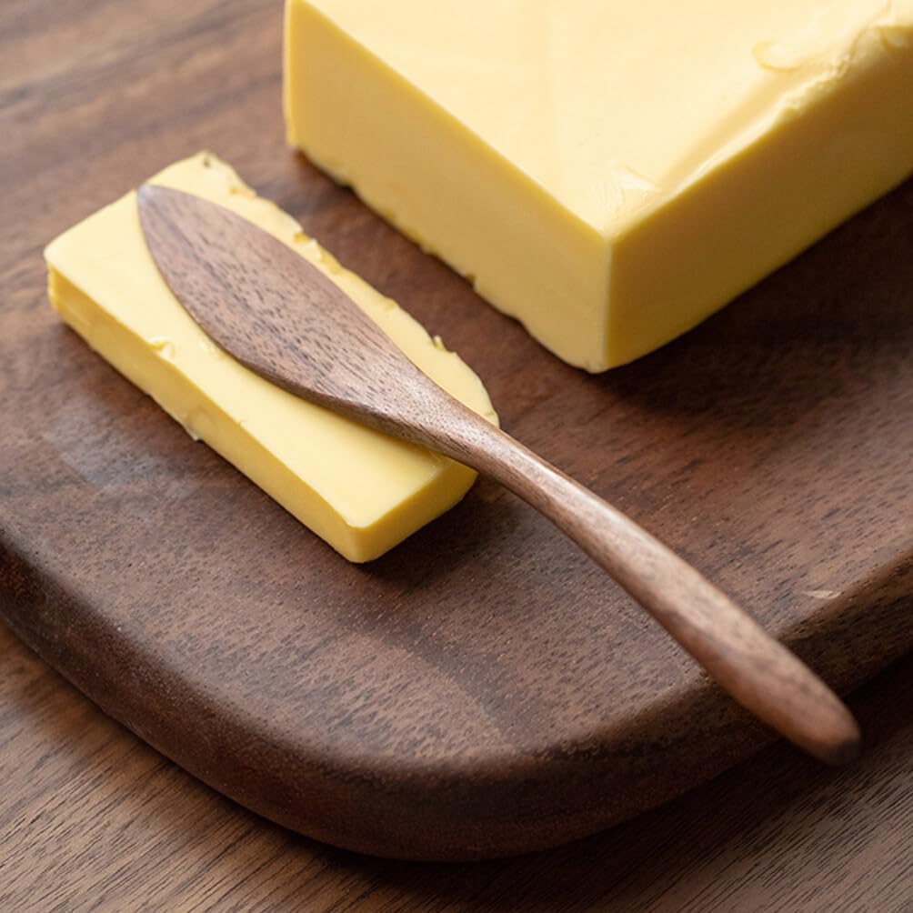 Luxshiny Jam Spreaders Wooden Butter Spreaders Portable Food- Scraper for Breads Jams and Butters for Bbqs Parties and Family Gatherings Seamless Design