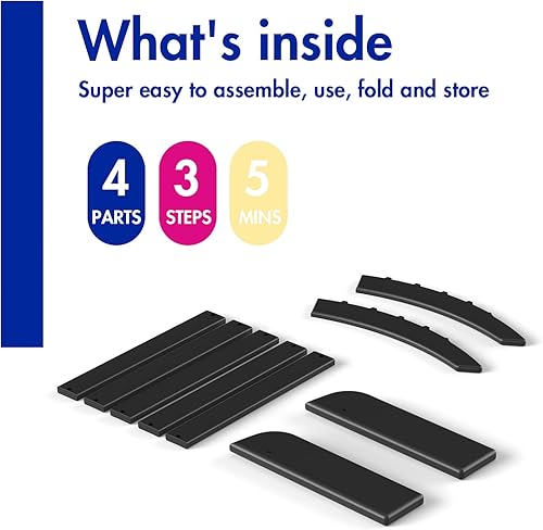 Miniatura 7 de Juego de 2 otomanas Adirondack plegables de polietileno de alta densidad para todo tipo de clima, reposapiés de plástico para terraza, patio