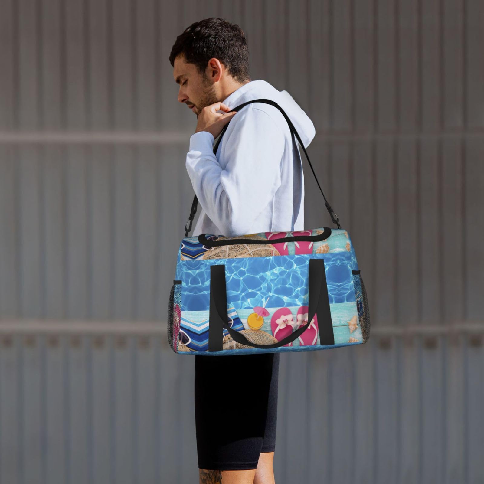 Fajna torba na ramię z wodą na basen kobiety mężczyźni podróżna torba crossbody torebka torba na ramię torebki robocze codzienna torba hobo