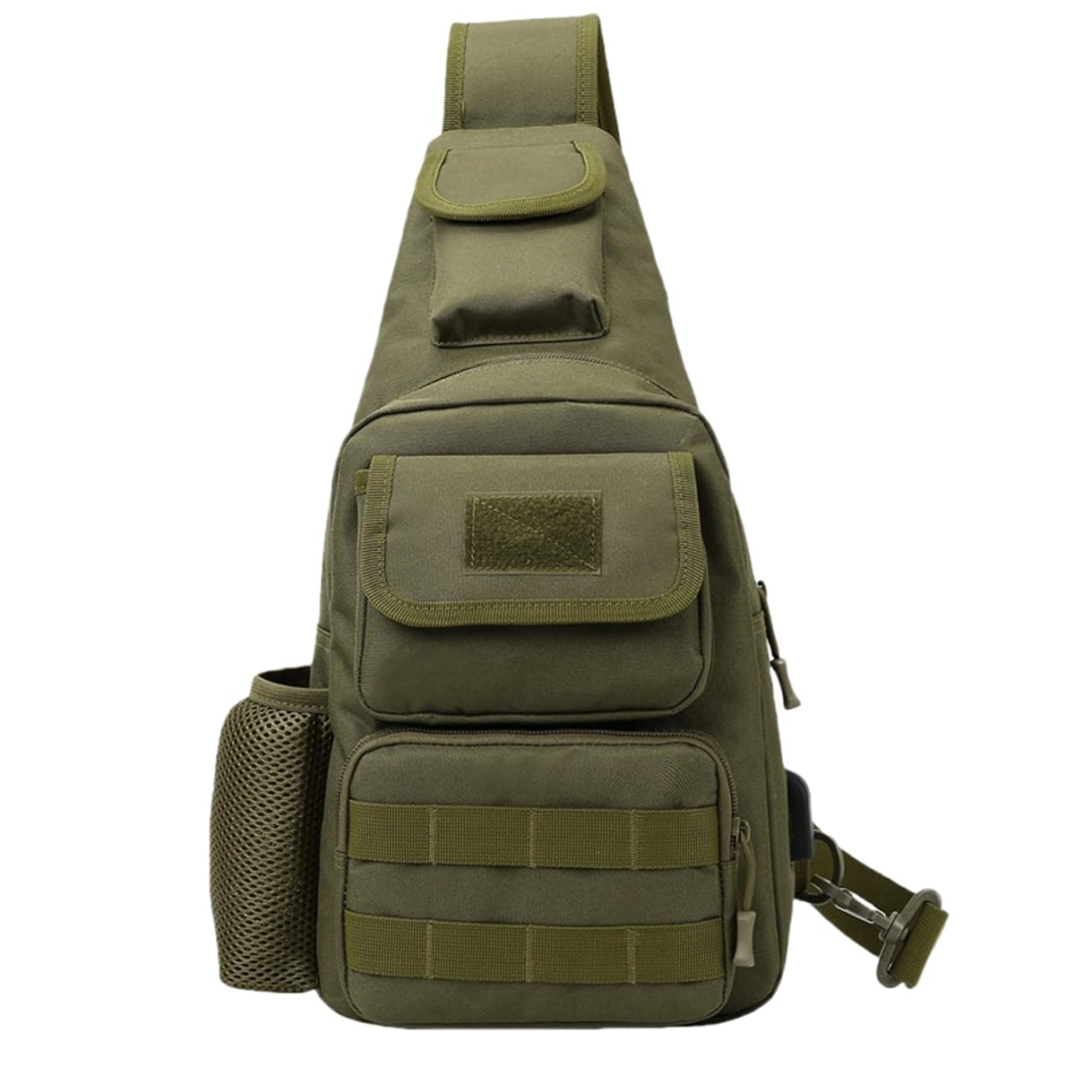 Waterproof Fly Fishing Sling Pack, Waterproof Fishing Tackle Bag Backpack Oxford Cloth Chest Shoulder (Green)
