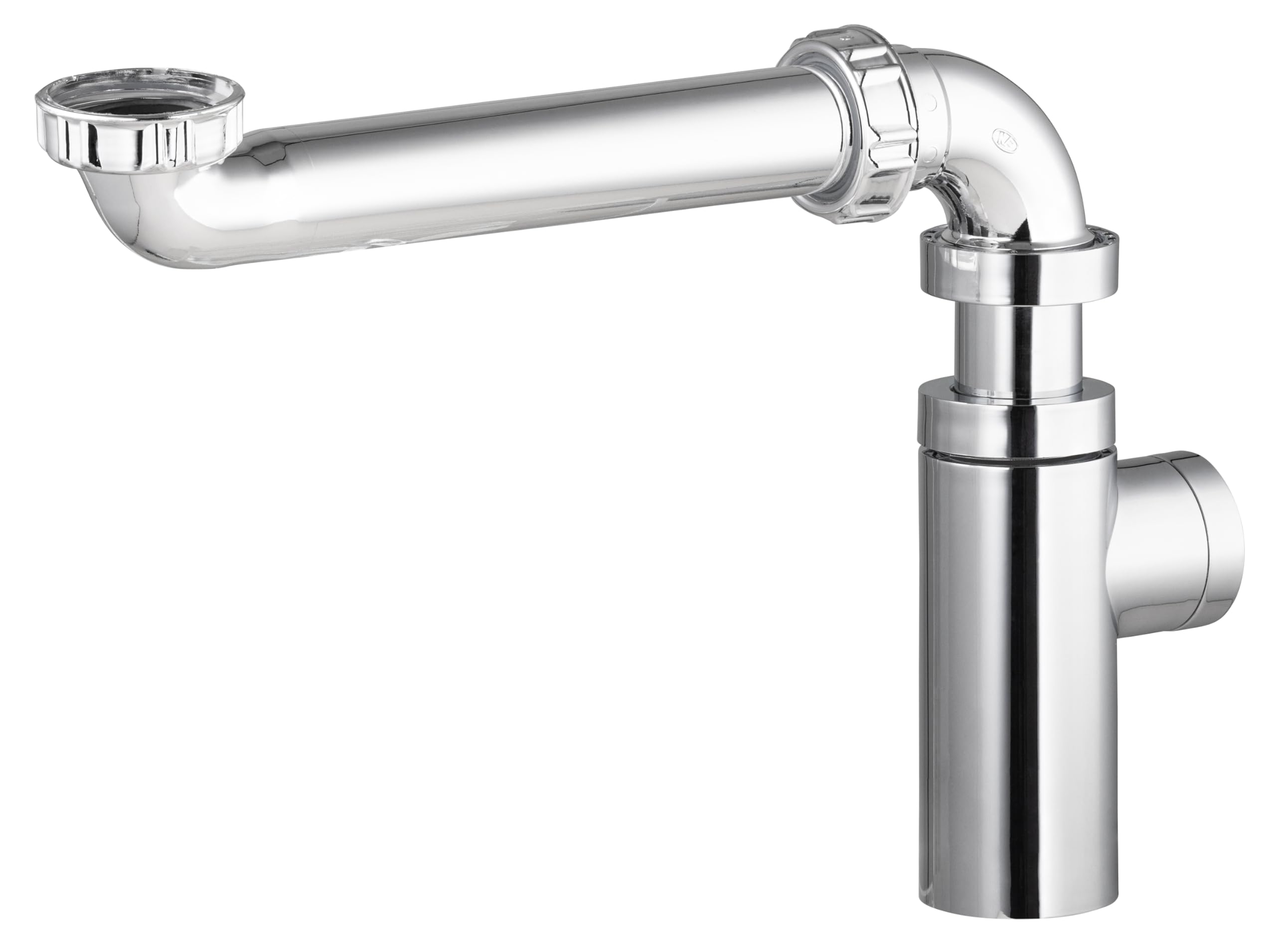 Tubulure gain de place sous lavabo + siphon design chromé 33x42 (1'1/4) - Ø32 NOYON & THIEBAULT