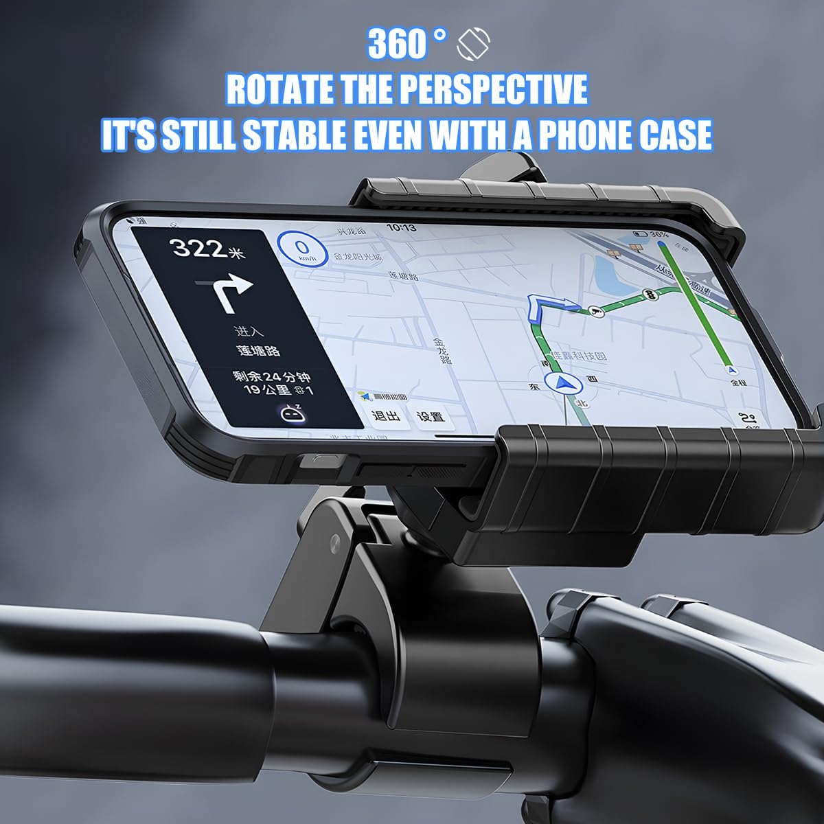 楽天市場】バイク 自転車 スマホホルダー 4点止め ハンドルバー マウントタイプ アームロック 360度回転 55～85mm幅スマホ対応 Gnarly  GN-12 : 補聴器専門店 快聴生活 Norkmdi オートバイ携帯電話マウントホルダー、揺れ防止バイクハンドルバー携帯電話クランプ、安全なロック付き、360°回転調節可