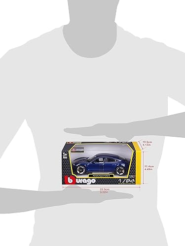 Miniatura 8 de Bburago -18-21098B Porsche Taycan Turbo S en Azul en Escala 1/24 (18-21098B), Unisex, Niños, Color