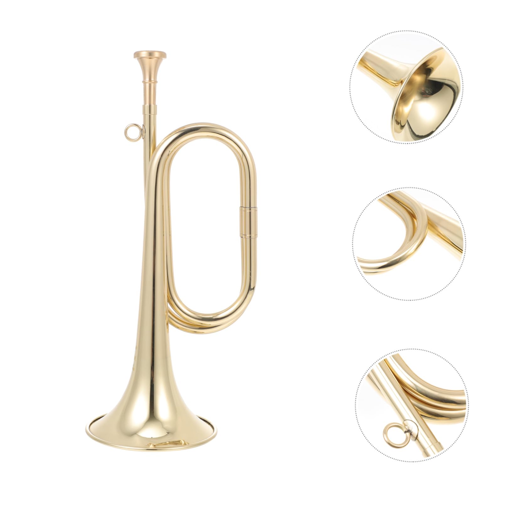 Tromba Militare come Regalo Strumento Musicale Design Creativo Colore Oro in Ottone per Ragazzi , per Scrivania per Inaugurazione Casa