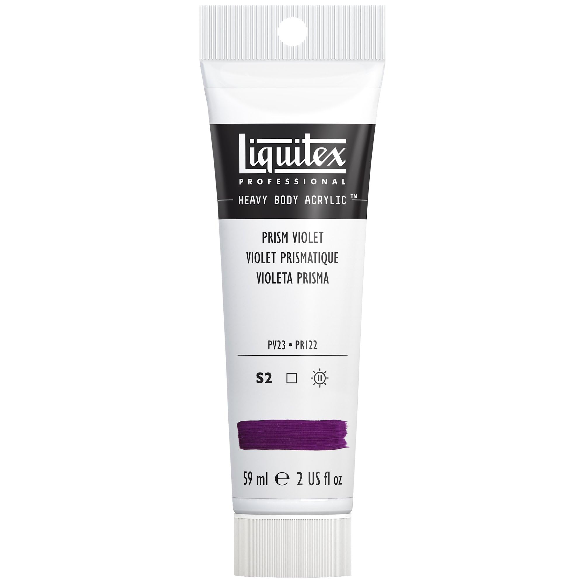 Liquitex 1045391 Professional Heavy Body Acrylfarbe in Künstlerqualität mit ausgezeichneter Lichtechtheit in buttriger Konsistenz, 59ml Tube - Prismaviolett