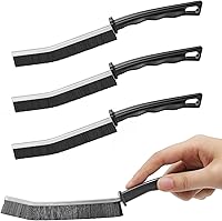 Vista 1 de Cepillo limpiador de lechada con mango duro, cerdas rígidas en ángulo para duchas, bañeras, cocinas, multisuperficie, herramienta de limpieza