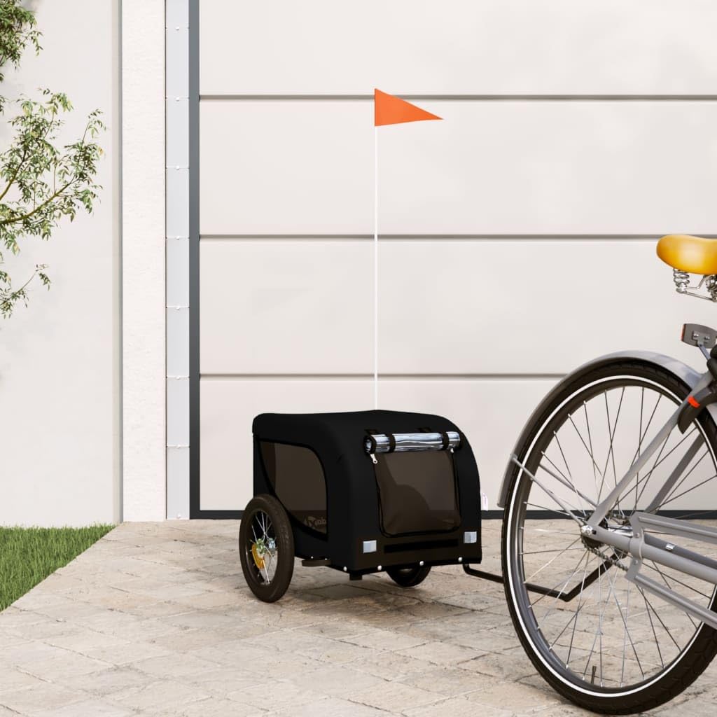 Amazon.co.jp: vidaXL 自転車用ペットトレーラー ブラック