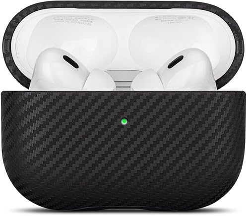 Miniatura 8 de LOPIE Funda de cuero para AirPods Pro de 2 generación, hecha a mano para AirPods Pro 2, hecha de cuero real, cubierta protectora rígida, estilo de