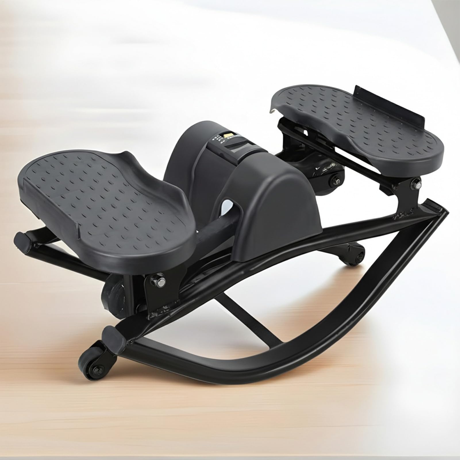 Rock Stepper - Stepper Fitness a dondolo laterale 49x27x23cm Home | Macchina da esercizio fianco a fianco a basso con display digitale per ginocchia, articolazioni, gambe, glutei, addomina