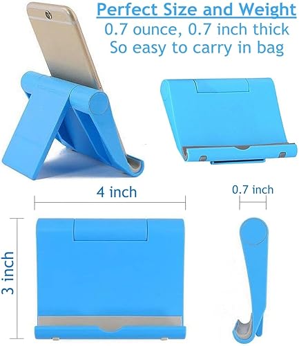 Miniatura 7 de JUSDIQIR Soporte ajustable portátil para teléfono celular, paquete de 2, ajuste universal para escritorio, tableta, compatible con la mayoría de