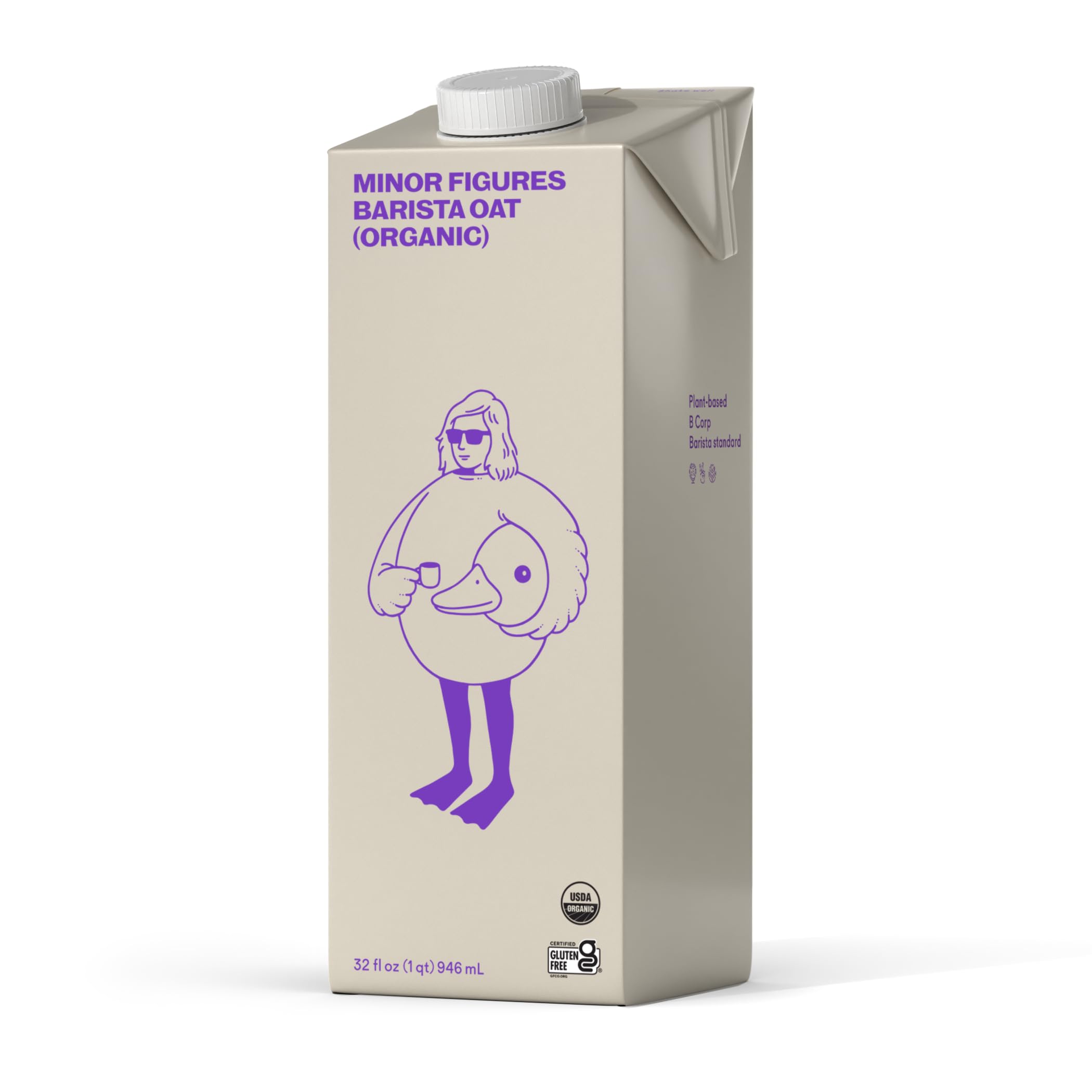 Barista Oat Milk Organic Plant Based Beverage • Vegan • Non-GMO • Certified Gluten Free, 32 fl oz ℮ 1 qt ℮ 946 ml شخصيات صغيرة باريستا حليب الشوفان مشروب عضوي نباتي