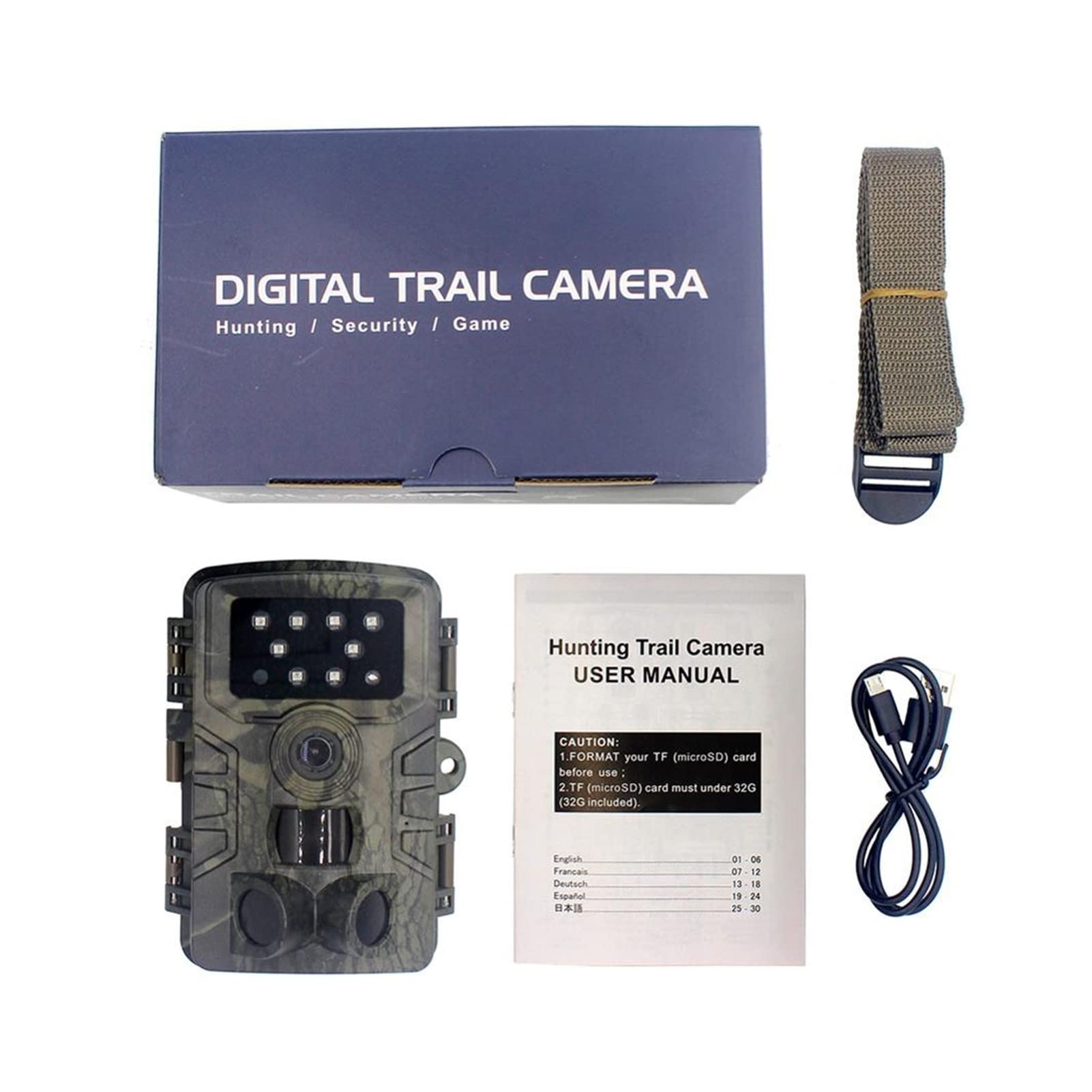 telecamera per la fauna selvatica PR-200. Videocamera della fotocamera della macchina fotografica della macchina fotografica della caccia 108 0P 12MP Fotocamera for la caccia della visione notturna de