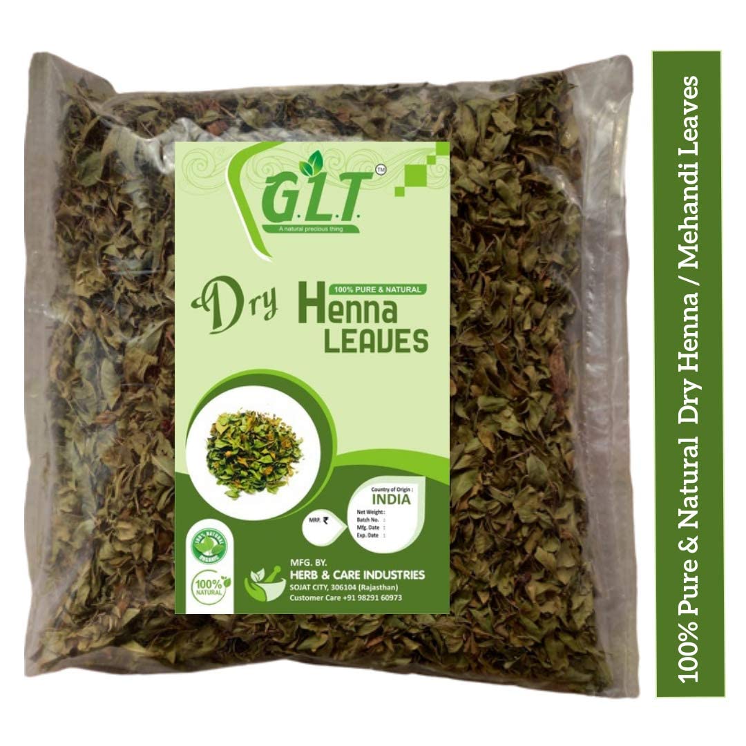 G.L.T. Dry Henna Leaves Mehandi Leaves for Body Art & Hair Dye Conditioning Hair Care Herbal Product For Men And Women Mehandi Patta 100% Natural (Lawsonia Inermis) Pack Of 2x200g (400gm)-picture-25