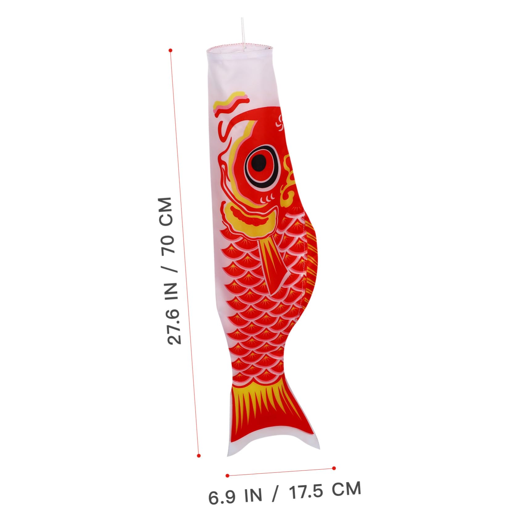 Drapeaux de Poissons Japonerie en Satin 5pcs à Suspendre, Décorations Extérieures Élégantes pour Jardin et Patio, Style Japonerie Facile à Utiliser