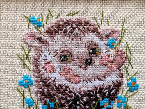 Image of RIOLIS R1753 Little Hedgehog Counted Cross Stitch Kit 5.12 x 5.12 in
