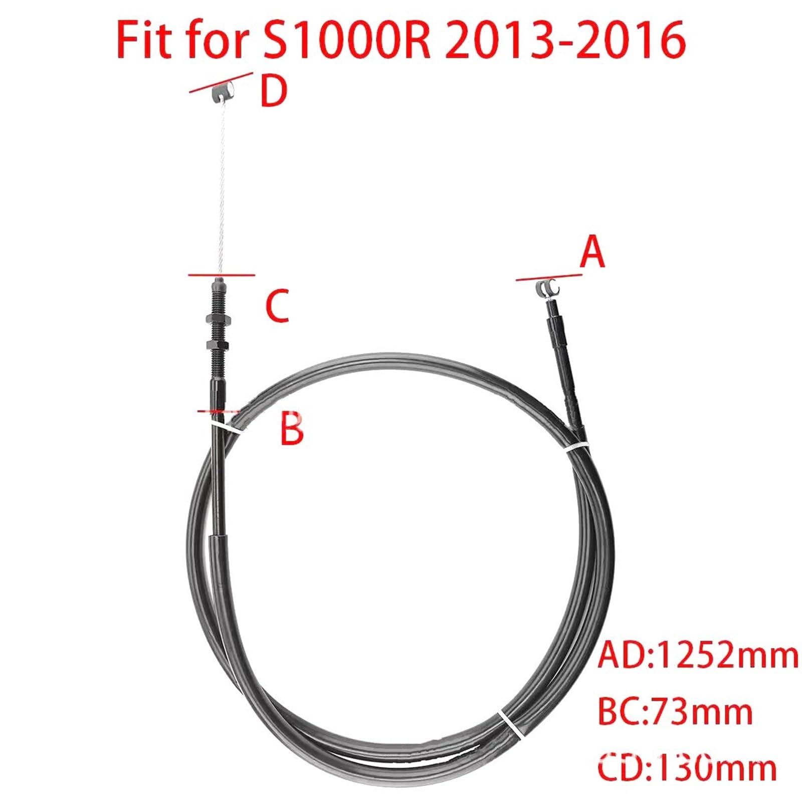 Parte linea frizione Per BMW S1000R 13-16 125,2 Cm Ricambi Moto Accessori Cavo Comando Frizione