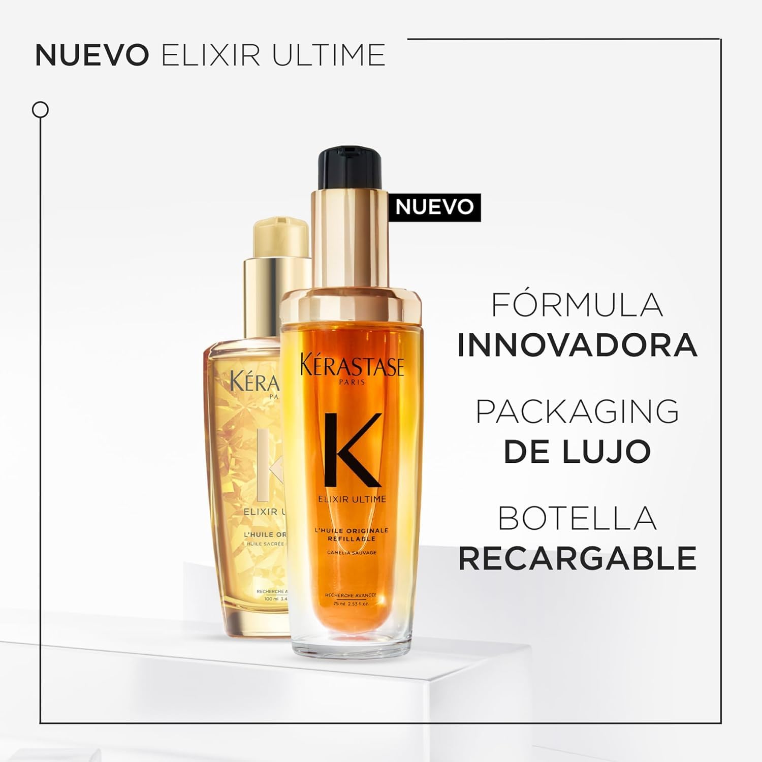Kérastase Nutritive, Rutina Reparadora con Sérum de Noche 8H Magic Night y Aceite Antiencrespamiento Elixir Ultime, Revitaliza, Nutre y Repara, 90 ml + 75 ml