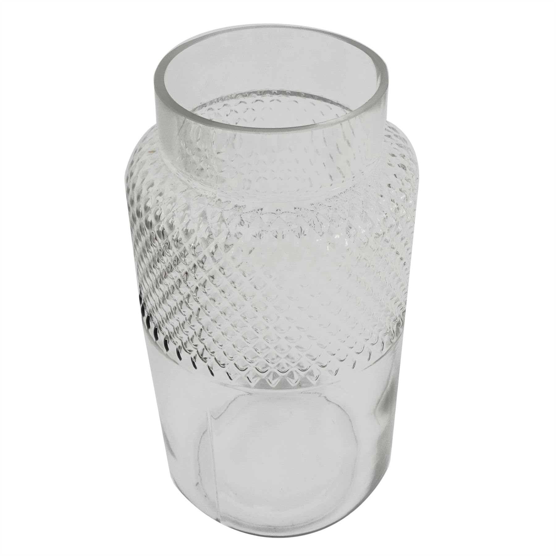 Designer Glass Vases, 29cm Clear Diamond - Image 3