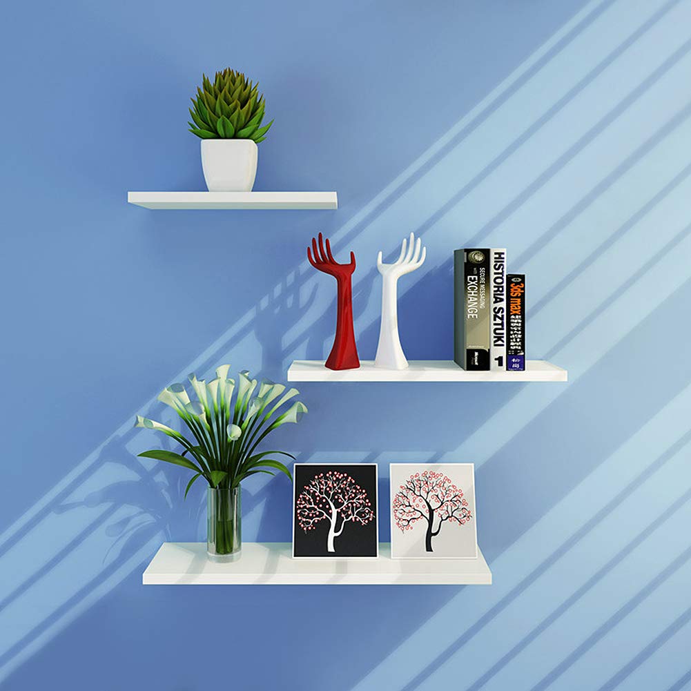 Buy u White Floating Wall ed Shelves,Set of 3 Display Ledge Shelves