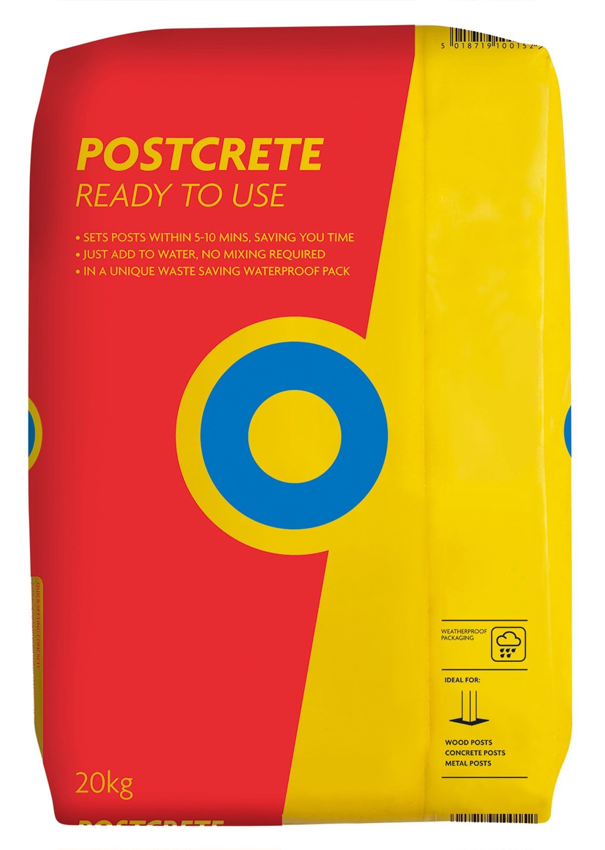 Postcrete Fence post Cement/Concrete Postfix - Rapid Setting Cement 20kg (Just add water) (15)