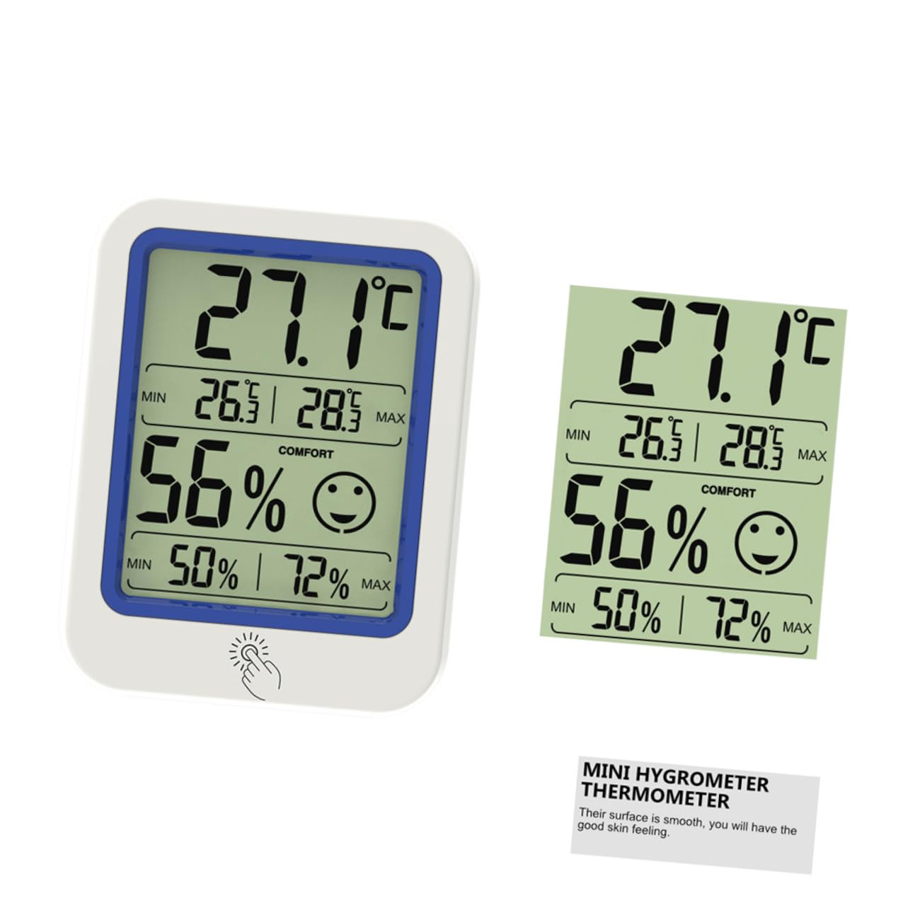 Abaodam Lot De 3 Thermomètres Numériques Hygromètres Et Hygromètres D'Intérieur Avec Écran Lcd Et Fil En Plastique