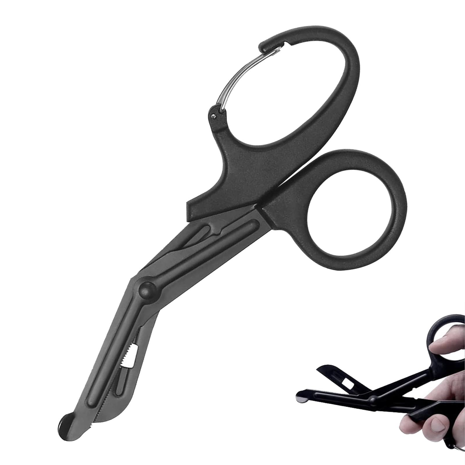 Shweehon Black Medical Scissors, First Aid Scissors, Trauma Shears, For Nurses, Paramedics Doctors Students Theatre Hospitals, Veterinary, Firefighter, Rescue( 19Cm)
