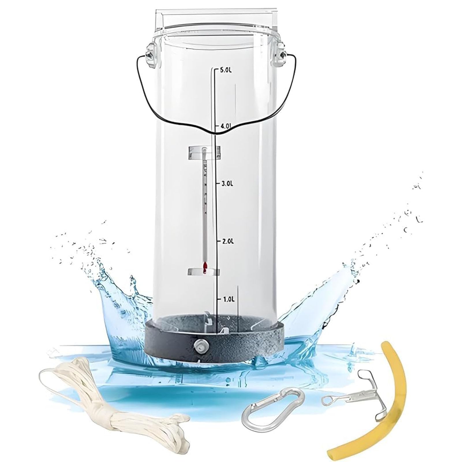 Juego Completo para muestreador de Agua: Sistema de cucharón Grueso Ajustable para análisis precisos de la Calidad del Agua y recolección de muestras.