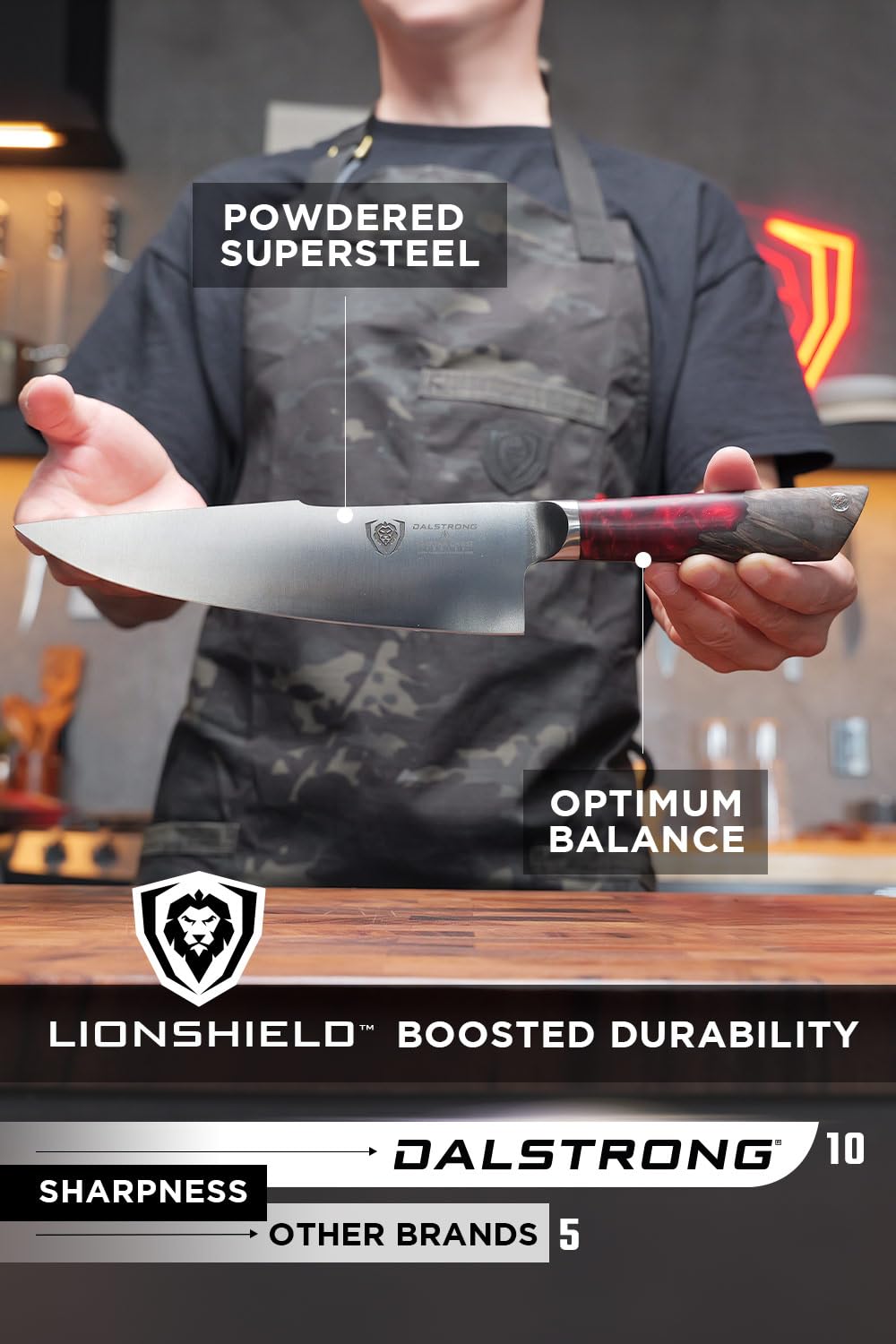 Dalstrong 8" Chef Knife - S35VN Powdered Steel — Amazon image 6