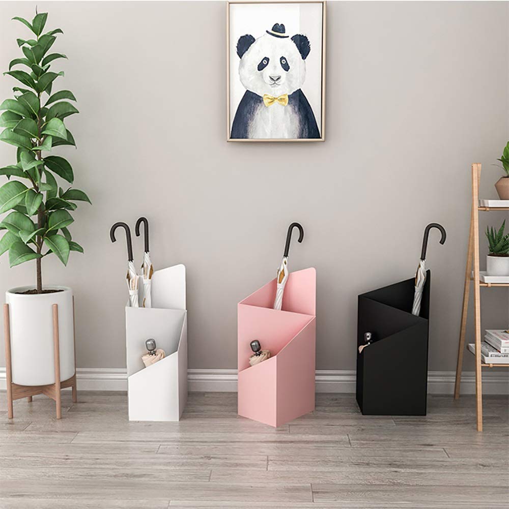 Portaombrelli Moderno in Metallo con Design a 2 Scomparti, per l'ingresso, Il corridoio e la Porta