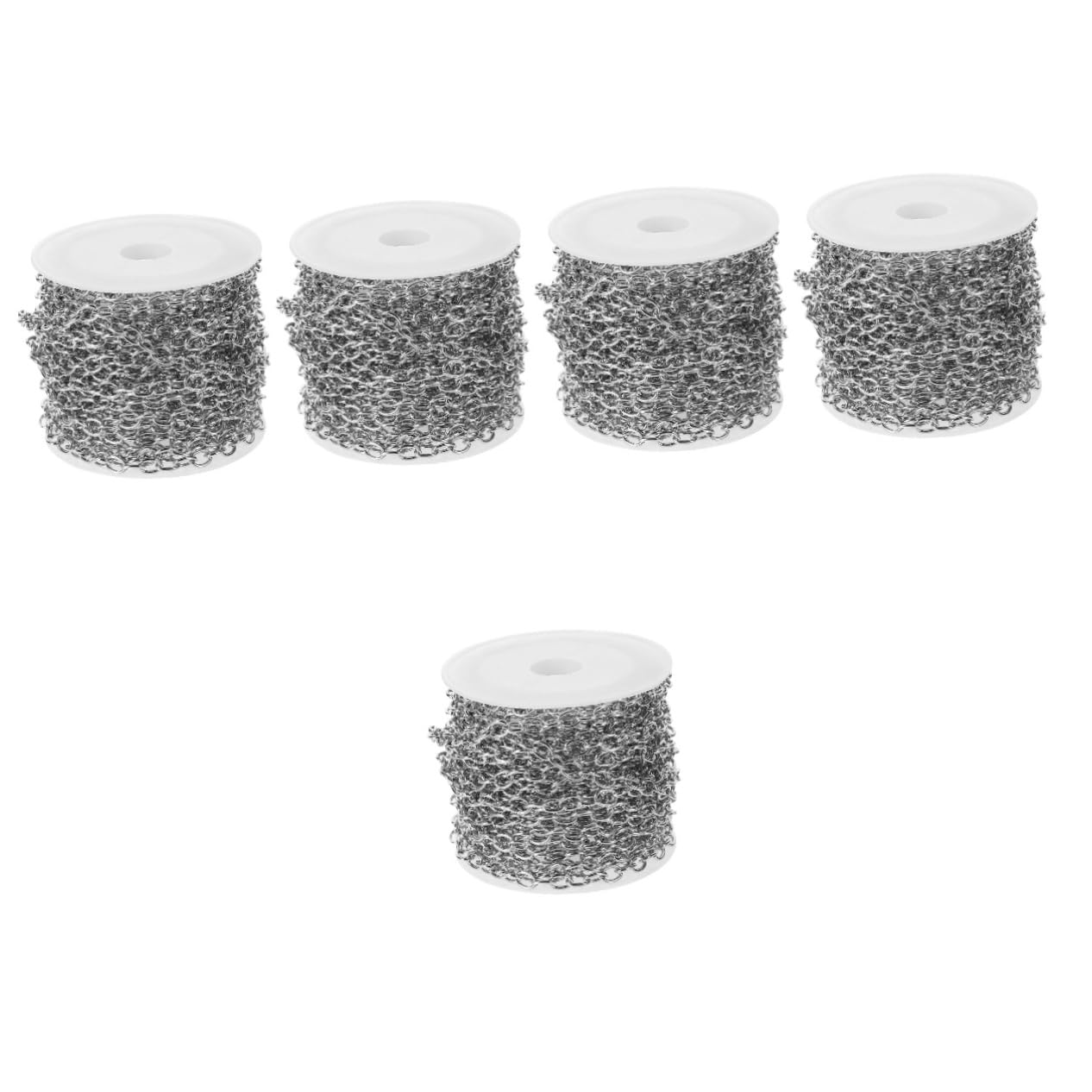 TEHAUX Kit De Fabrication De Bijoux en Métal 5 Ensembles De Chaînes Et De Fermoirs pour Colliers Et Bracelets Fournitures De Bijoux Faciles À Utiliser